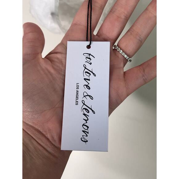 For Love and Lemons Rainbow Floral Embroidered High Waist Lace Panty White L NWT - Picture 5 of 8